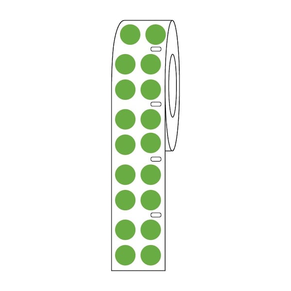 Label Roll, Cryo, Direct Thermal, 9.5mm Dots, for 1.5mL Tubes, Orange, 4000PK